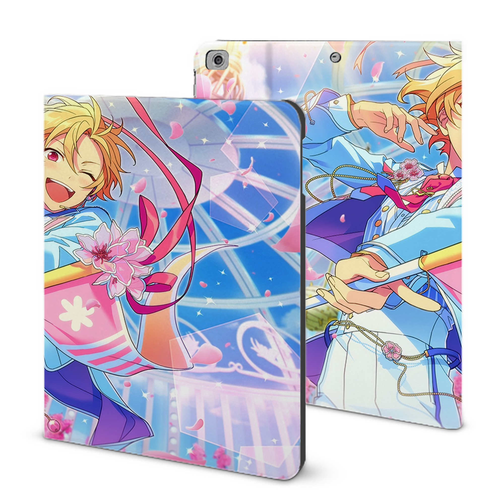 （画像用） あんさんぶるスターズ! Ensemble Stars IPad ケース ブック型 PUレザー TPU 耐衝撃 軽量 薄型 ペン収納なし 全面保護 IPad 各モデル対応